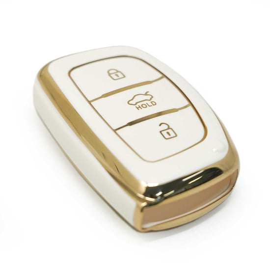 New-Aftermarket-Nano-High-Quality-Cover-For-Hyundai-Tucson-Smart-Remote-Key-3-Buttons-White-Color---Emirates-Keys