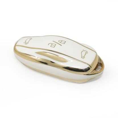 New-Aftermarket-Nano-High-Quality-Cover-For-Tesla-Smart-Remote-Key-3-Buttons-White-Color---Emirates-Keys