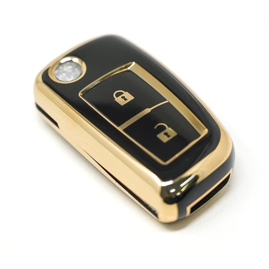 New-Aftermarket-Nano--High-Quality-Cover-For-Nissan-Flip-Remote-Key-2-Buttons-Black-Color---Emirates-Keys