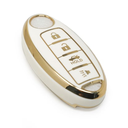 New-Aftermarket-Nano-High-Quality-Cover-For-Nissan-Remote-Key-3+1-Buttons-White-Color---Emirates-Keys