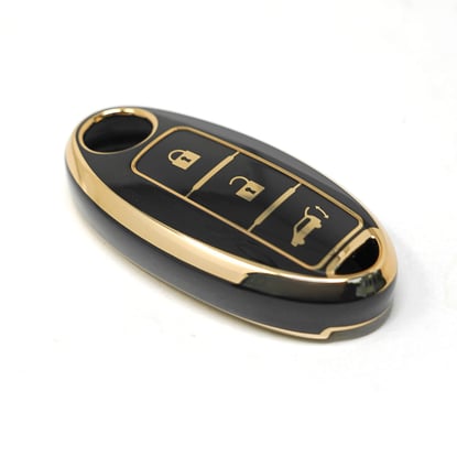 New-Aftermarket-Nano-High-Quality-Cover-For-Nissan-Remote-Key-3-Buttons-SUV-Black-Color---Emirates-Keys