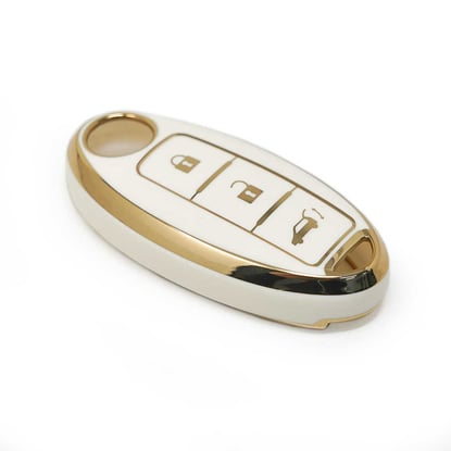 New-Aftermarket-Nano-High-Quality-Cover-For-Nissan-Remote-Key-3-Buttons-SUV-White-Color---Emirates-Keys