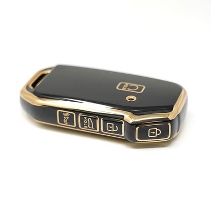 New-Aftermarket-Nano-High-Quality-Cover-For-KIA-2018-2022-Remote-Key-4+1-Buttons-Black-Color---Emirates-Keys