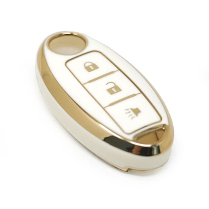 New-Aftermarket-Nano-High-Quality-Cover-For-Nissan-Remote-Key-2+1-Buttons-White-Color---Emirates-Keys