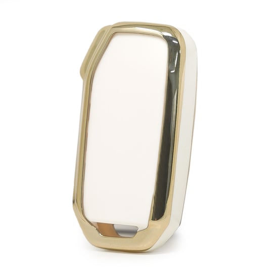 New-Aftermarket-Nano-High-Quality-Cover-For-KIA-2018-2022-Remote-Key-3-Buttons-White-Color---Emirates-Keys