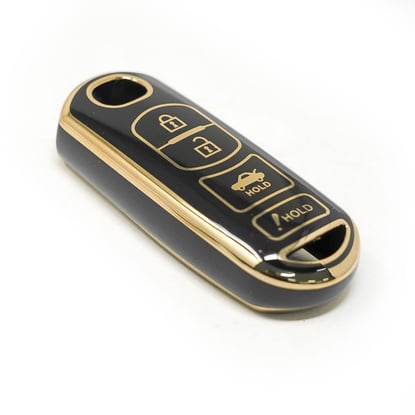 New-Aftermarket-Nano-High-Quality-Cover-For-Mazda-Remote-Key-3+1-Buttons-Black-Color---Emirates-Keys