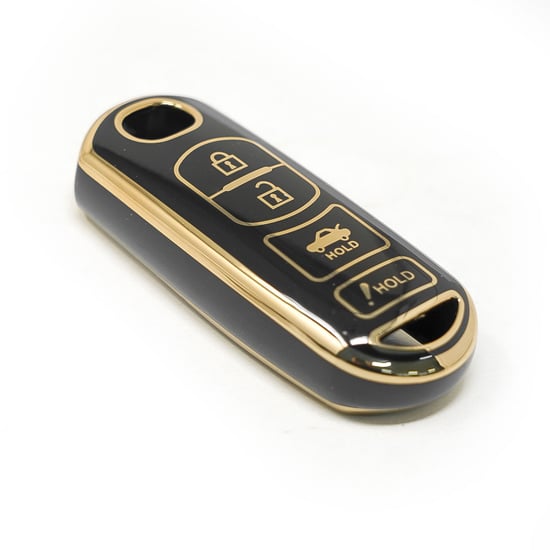 New-Aftermarket-Nano-High-Quality-Cover-For-Mazda-Remote-Key-3+1-Buttons-Black-Color---Emirates-Keys
