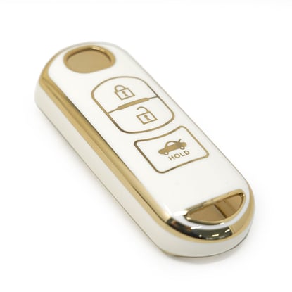 New-Aftermarket-Nano-High-Quality-Cover-For-Mazda-Remote-Key-3-Buttons-White-Color---Emirates-Keys