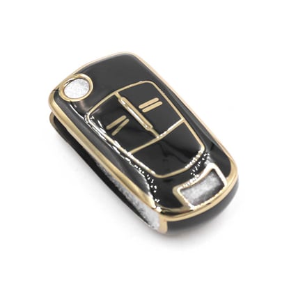 New-Aftermarket-Nano-High-Quality-Cover-For-Opel-Flip-Remote-Key-2-Buttons-Black-Color---Emirates-Keys