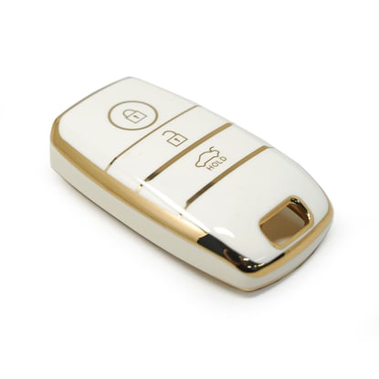 New-Aftermarket-Nano-High-Quality-Cover-For-KIA-Remote-Key-3-Buttons-Sedan-White-Color---Emirates-Keys