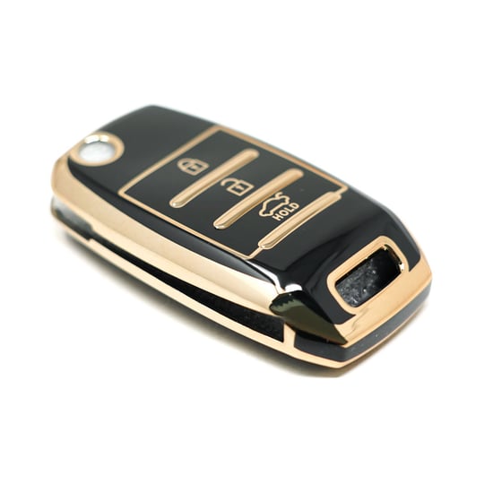 New-Aftermarket-Nano-High-Quality-Cover-For-KIA-Flip-Remote-Key-3-Buttons-Black-Color---Emirates-Keys