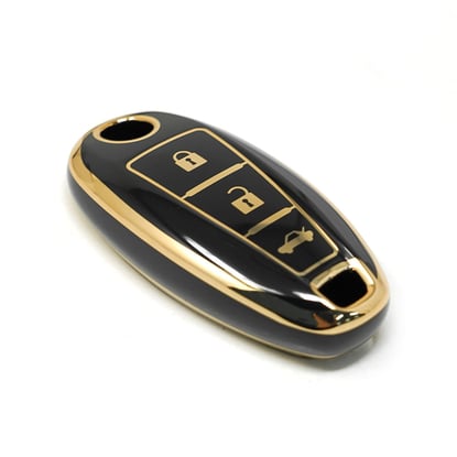 New-Aftermarket-Nano-High-Quality-Cover-For-Suzuki-Remote-Key-3-Buttons-Black-Color---Emirates-Keys
