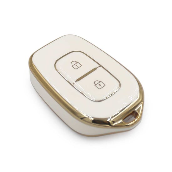 New-Aftermarket-Nano-High-Quality-Cover-For-Renault-Dacia-Remote-Key-2-Buttons-White-Color---Emirates-Keys