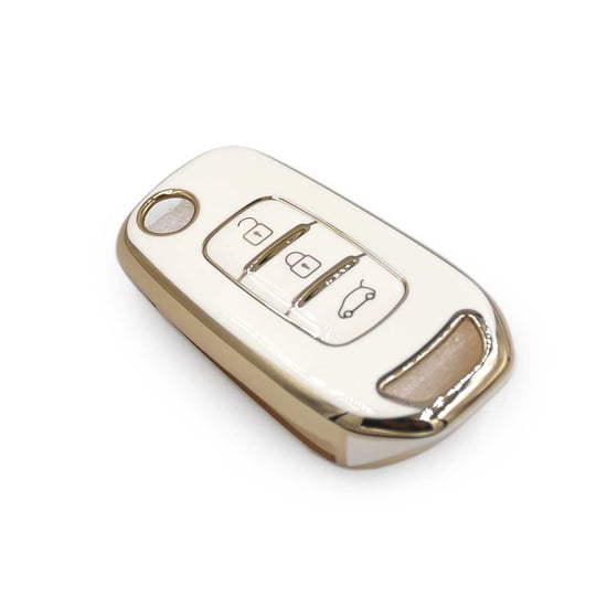 New-Aftermarket-Nano-High-Quality-Cover-For-Renault-Dacia-Remote-Key-3-Buttons-White-Color---Emirates-Keys