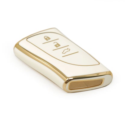 New-Aftermarket-Nano-High-Quality-Cover-For-New-Lexus-Remote-Key-3-Buttons-White-Color---Emirates-Keys