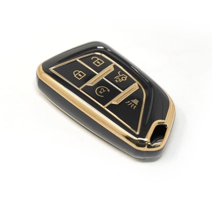 New-Aftermarket-Nano-High-Quality-Cover-For-Cadillac-CTS-Remote-Key-4+1-Buttons-Black-Color---Emirates-Keys