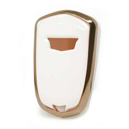 New-Aftermarket-Nano-High-Quality-Cover-For-Cadillac-Remote-Key-3+1-Buttons-White-Color---Emirates-Keys
