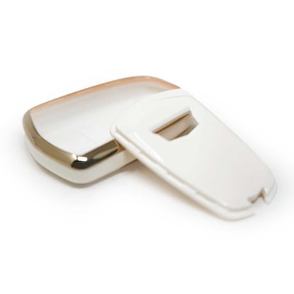 New-Aftermarket-Nano-High-Quality-Cover-For-Cadillac-Remote-Key-3+1-Buttons-White-Color---Emirates-Keys