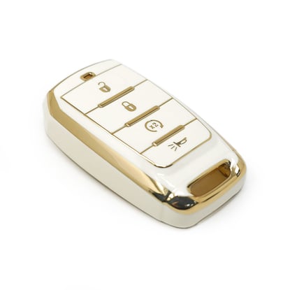 New-Aftermarket-Nano-High-Quality-Cover-For-Jeep-Remote-Key-3+1--Buttons-White-Color---Emirates-Keys