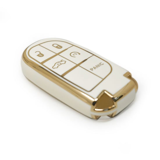 New-Aftermarket-Nano-High-Quality-Cover-For-Jeep-Remote-Key-4+1-Buttons-White-Color---Emirates-Keys