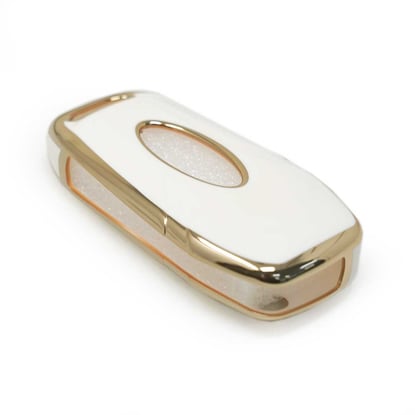 New-Aftermarket-Nano-High-Quality-Cover-For-Ford-Fusion-Flip-Remote-Key-3-Buttons-White-Color---Emirates-Keys