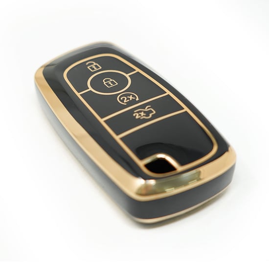 New-Aftermarket-Nano-High-Quality-Cover-For-Ford-Remote-Key-4-Buttons-Black-Color---Emirates-Keys