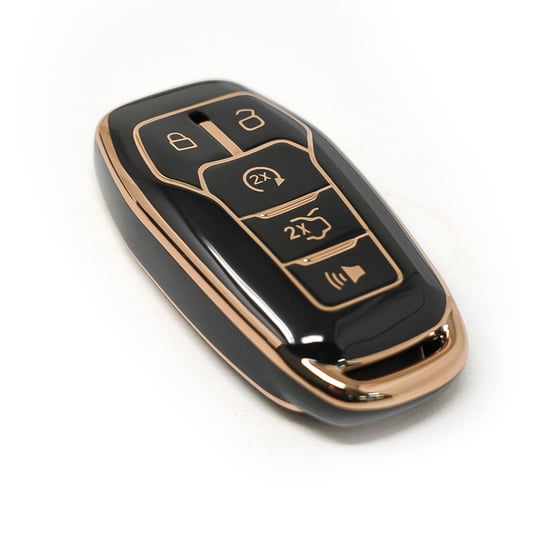 New-Aftermarket-Nano-High-Quality-Cover-For-Ford-Explorer-Remote-Key-4+1-Buttons-Black-Color---Emirates-Keys