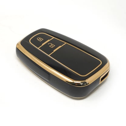 New-Aftermarket-Nano-High-Quality-Cover-For-Toyota-Prius-C-RH-Prado-Remote-Key-2-Buttons-Black-Color---Emirates-Keys