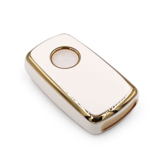 New-Aftermarket-Nano-High-Quality-Cover-For-Volkswagen-VW-Flip-Remote-Key-3-Buttons-White-Color---Emirates-Keys