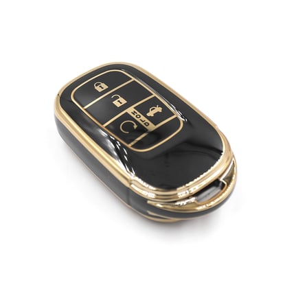 New-Aftermarket-Nano-High-Quality-Cover-For-New-Honda-Remote-Key-4-Buttons-Black-Color---Emirates-Keys