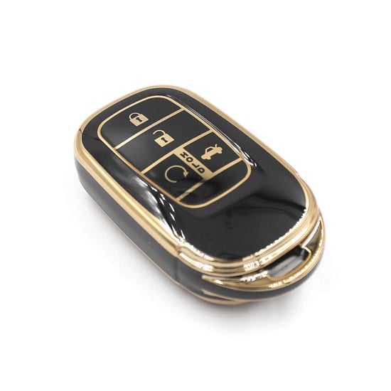 New-Aftermarket-Nano-High-Quality-Cover-For-New-Honda-Remote-Key-4-Buttons-Black-Color---Emirates-Keys