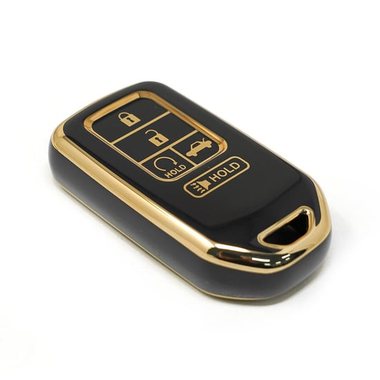 New-Aftermarket-Nano-High-Quality-Cover-For-Honda-Remote-Key-4+1-Buttons-Auto-Start-Black-Color---Emirates-Keys