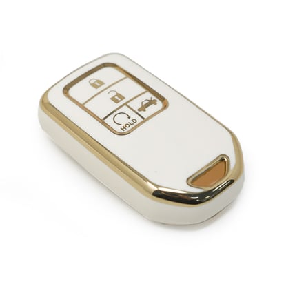 New-Aftermarket-Nano-High-Quality-Cover-For-Honda-Remote-Key-4-Buttons-White-Color---Emirates-Keys