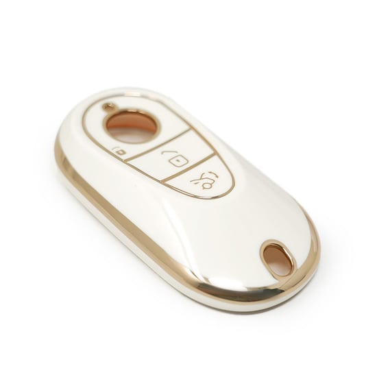 New-Aftermarket-Nano-High-Quality-Cover-For-Mercedes-Benz-S-Class-Remote-Key-3-Buttons-White-Color---Emirates-Keys