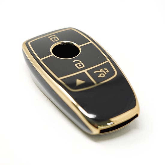New-Aftermarket-Nano-High-Quality-Cover-For-Mercedes-Benz-E-Series-Remote-Key-4-Buttons-Black-Color---Emirates-Keys