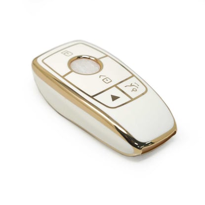 New-Aftermarket-Nano-High-Quality-Cover-For-Mercedes-Benz-E-Series-Remote-Key-4-Buttons-White-Color---Emirates-Keys