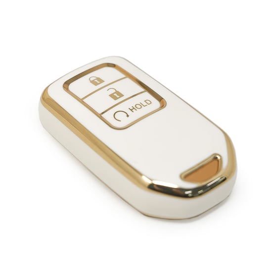 New-Aftermarket-Nano-High-Quality-Cover-For-Honda-Remote-Key-3-Buttons-Auto-Start--White-Color---Emirates-Keys