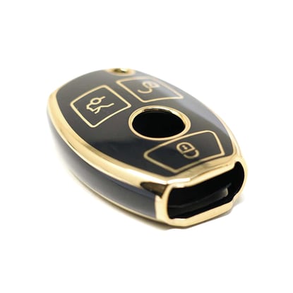 New-Aftermarket-Nano-High-Quality-Cover-For-Mercedes-Benz-Remote-Key-3-Buttons-Black-Color---Emirates-Keys