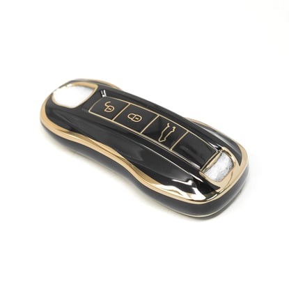 New-Aftermarket-Nano-High-Quality-Cover-For-Porsche-Cayenne-Remote-Key-3-Buttons-Black-Color---Emirates-Keys