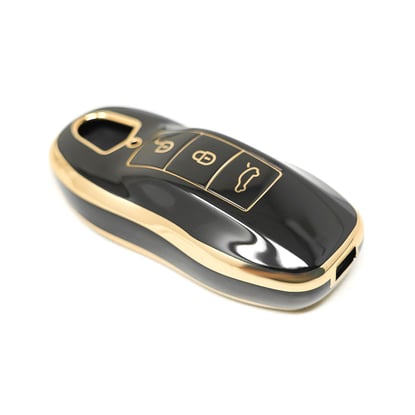 New-Aftermarket-Nano-High-Quality-Cover-For-Porsche-Remote-Key-3-Buttons-Black-Color---Emirates-Keys