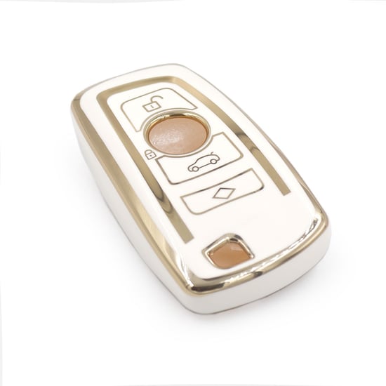 New-Aftermarket-Nano-High-Quality-Cover-For-BMW-CAS4-Remote-Key-3-Buttons-White-Color---Emirates-Keys