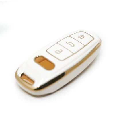 New-Aftermarket-Nano--High-Quality-Remote-Key-Cover-For-Audi-Remote-Key-3-Buttons-White-Color---Emirates-Keys