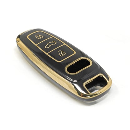 New-Aftermarket-Nano-High-Quality-Remote-Key-Cover-For-Audi-Remote-Key-3-Buttons-Black-Color---Emirates-Keys