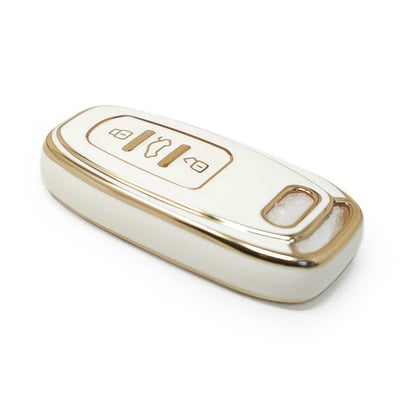 New-Aftermarket-Nano--High-Quality-Cover-For-Audi-Smart-Key-3-Buttons-White-Color--Emirates-Keys