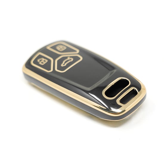 New-Aftermarket-Nano--High-Quality-Cover-For-Audi-TT-A4-A5-Q7-SQ7-Smart-Key-3-Buttons-Black-Color---Emirates-Keys