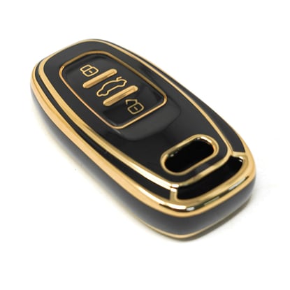 New-Aftermarket-Nano--High-Quality-Cover-For-Audi-Smart-Key-3-Buttons-Black-Color---Emirates-Keys