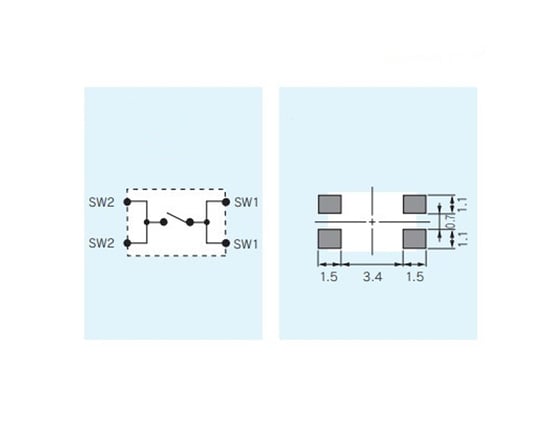 Picture of Button Tactile Switch Original for Toyota Smart Remote keys 4.9X3.2X2.5H