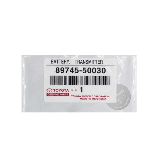 New-Toyota-Smart-Key-Card-Genuine---OEM-Panasonic-CR2412-Battery-OEM-Part-Number:-89745-50030---Emirates-Keys