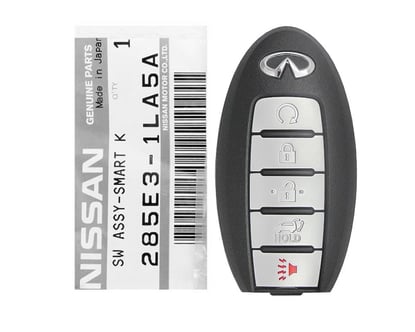 NEW-Infiniti-Q56-QX80-2013-2020-Genuine-OEM-Smart-key-Remote-5-Buttons-433MHz-285E3-1LA5A-285E31LA5A---FCCID:-CWTWB1G744-OEM-Box---Emirates-Keys