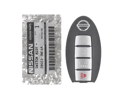 NEW-Nissan-Leaf-2014-Genuine-OEM-Smart-Remote-Key-4-Buttons-315MHz-Manufacturer-Part-Number:-285E3-3NF4A-285E33NF4A---FCCID:-CWTWB1U840---Emirates-Keys